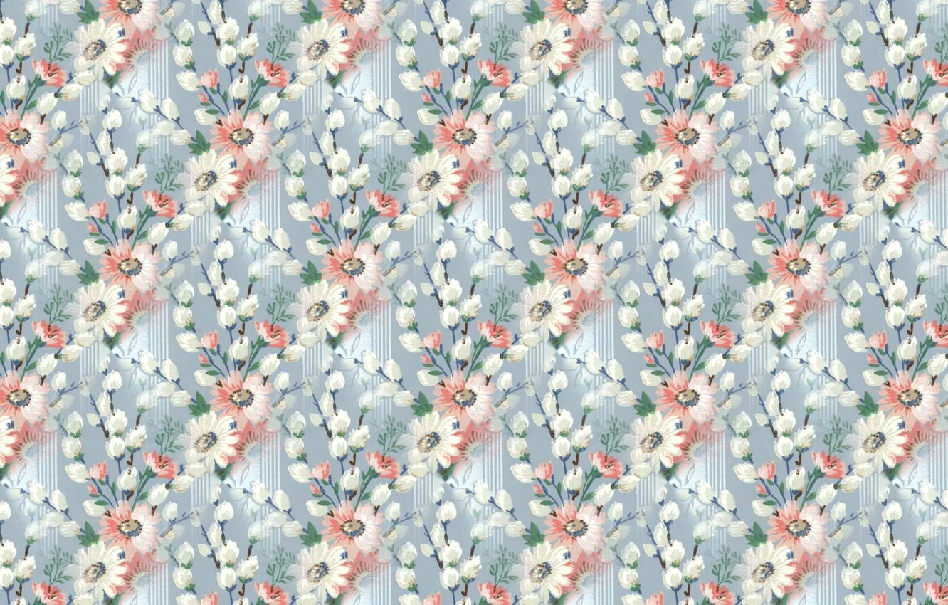 Photo wallpaper flowers, background, texture, pattern, floral