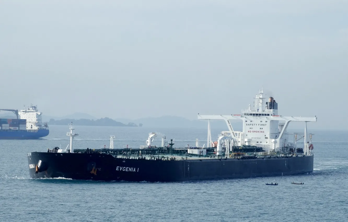 Photo wallpaper sea, ship, a liquefied gas carrier
