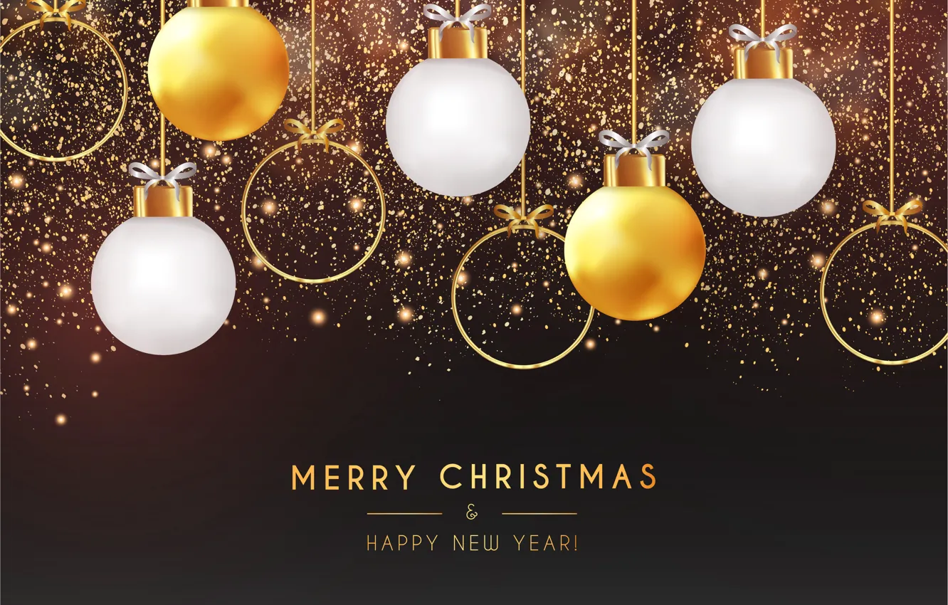 Photo wallpaper balls, background, balls, new year, sequins, Christmas