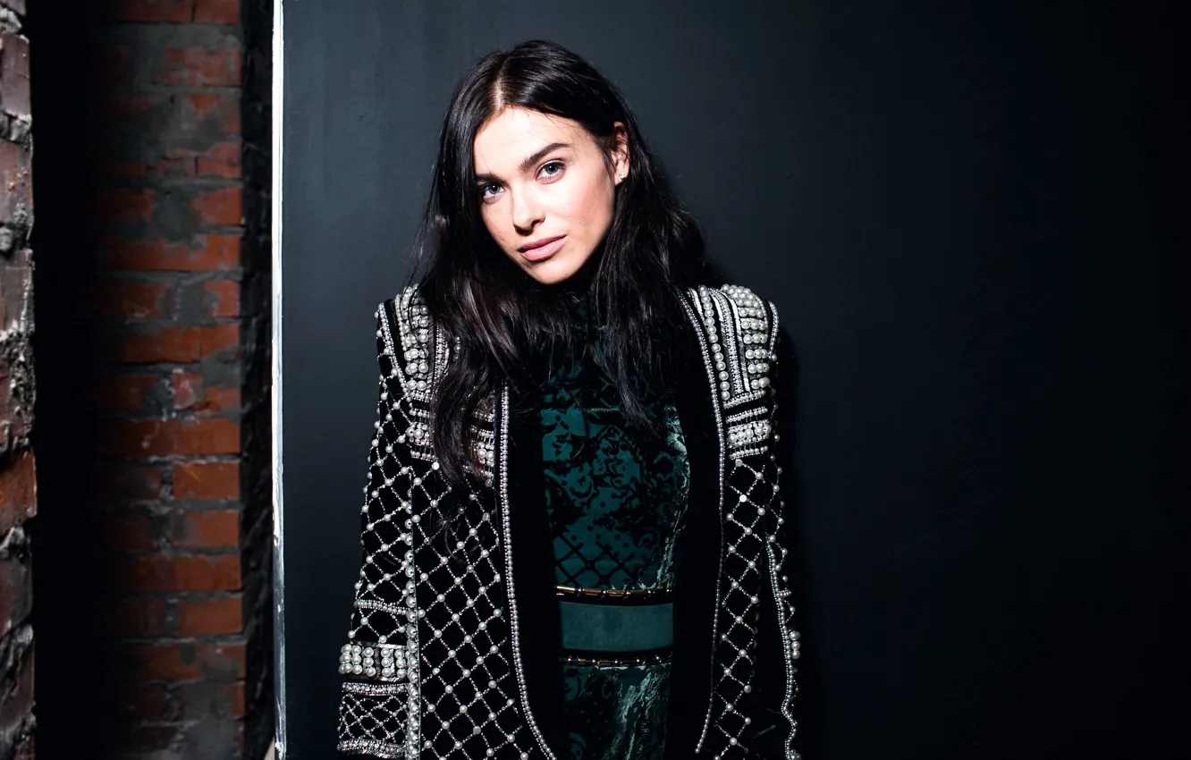 Photo wallpaper look, girl, pose, makeup, brunette, singer, TV presenter, hair