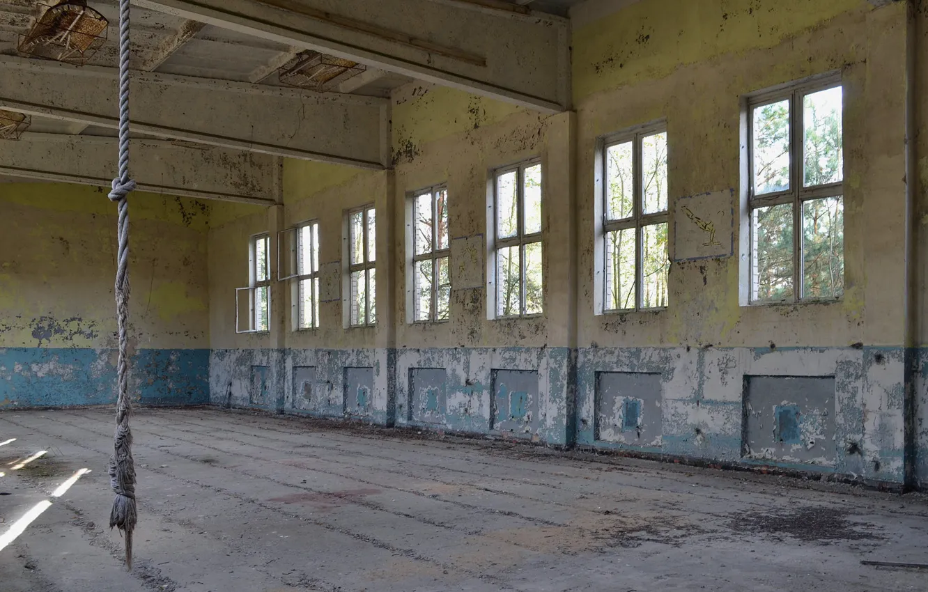 Photo wallpaper sport, rope, hall