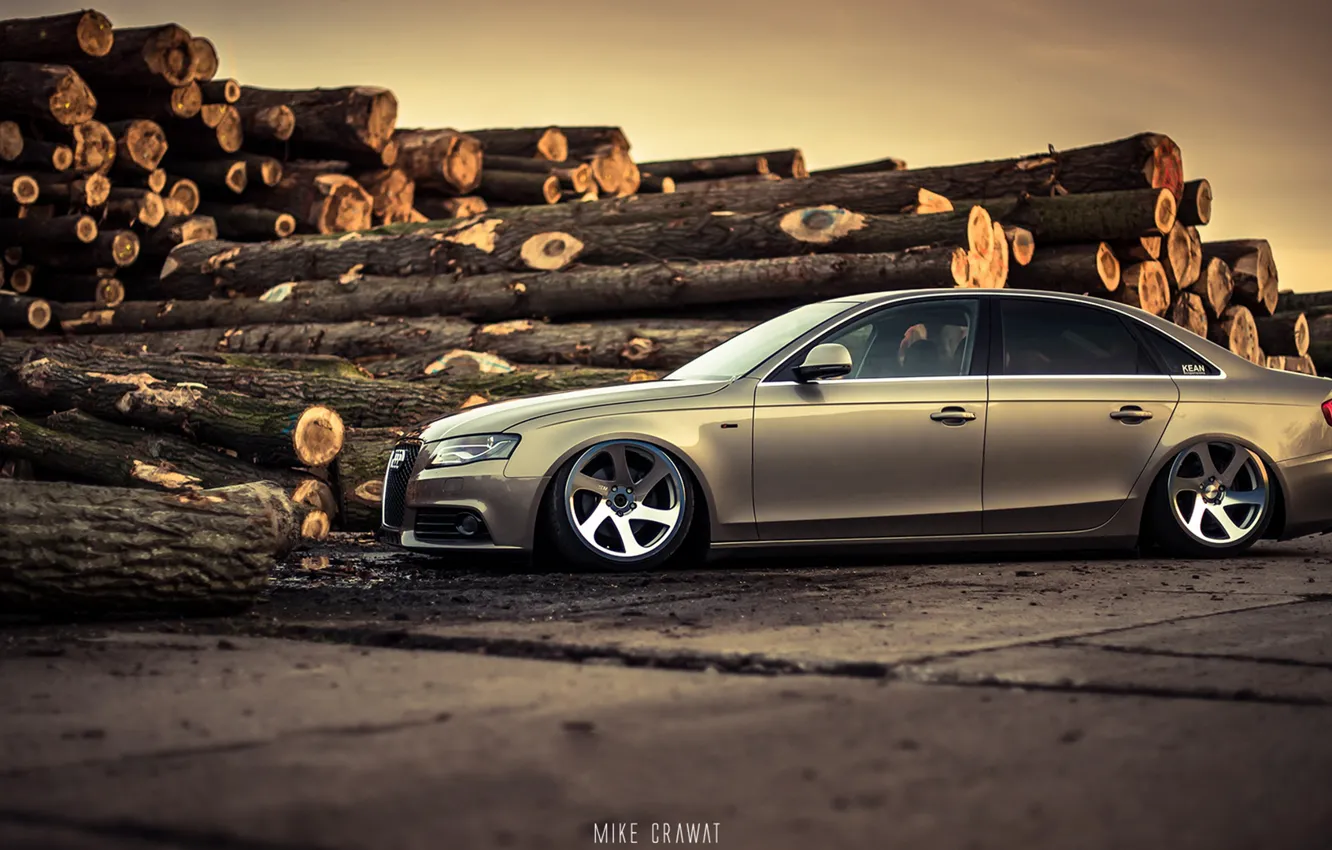 Photo wallpaper Audi, Auto, Audi, Forest, Machine, Sedan, Car, Sedan