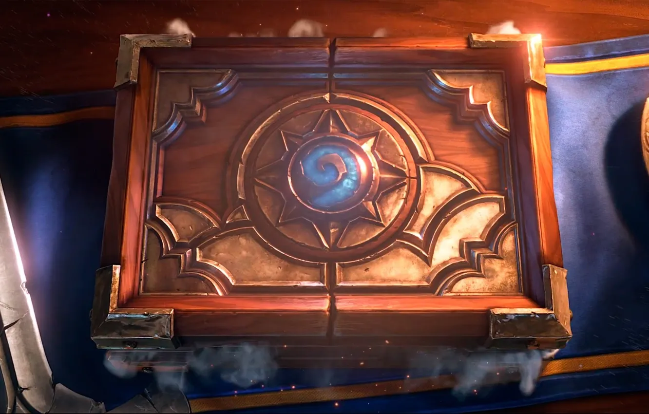 Photo wallpaper pattern, smoke, sword, box, Hearthstone, Heroes of Warcraft
