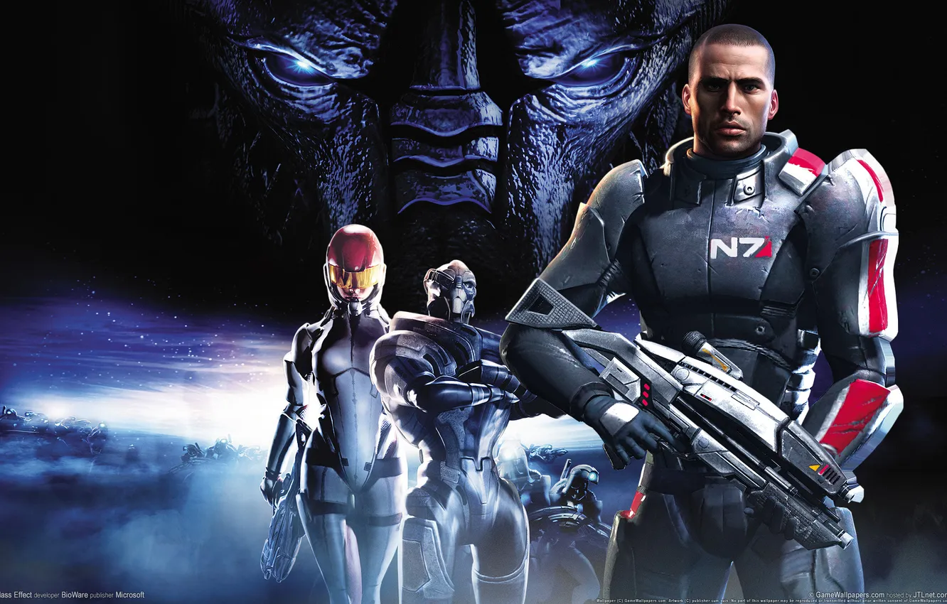 Photo wallpaper mass effect, shepard, bioware
