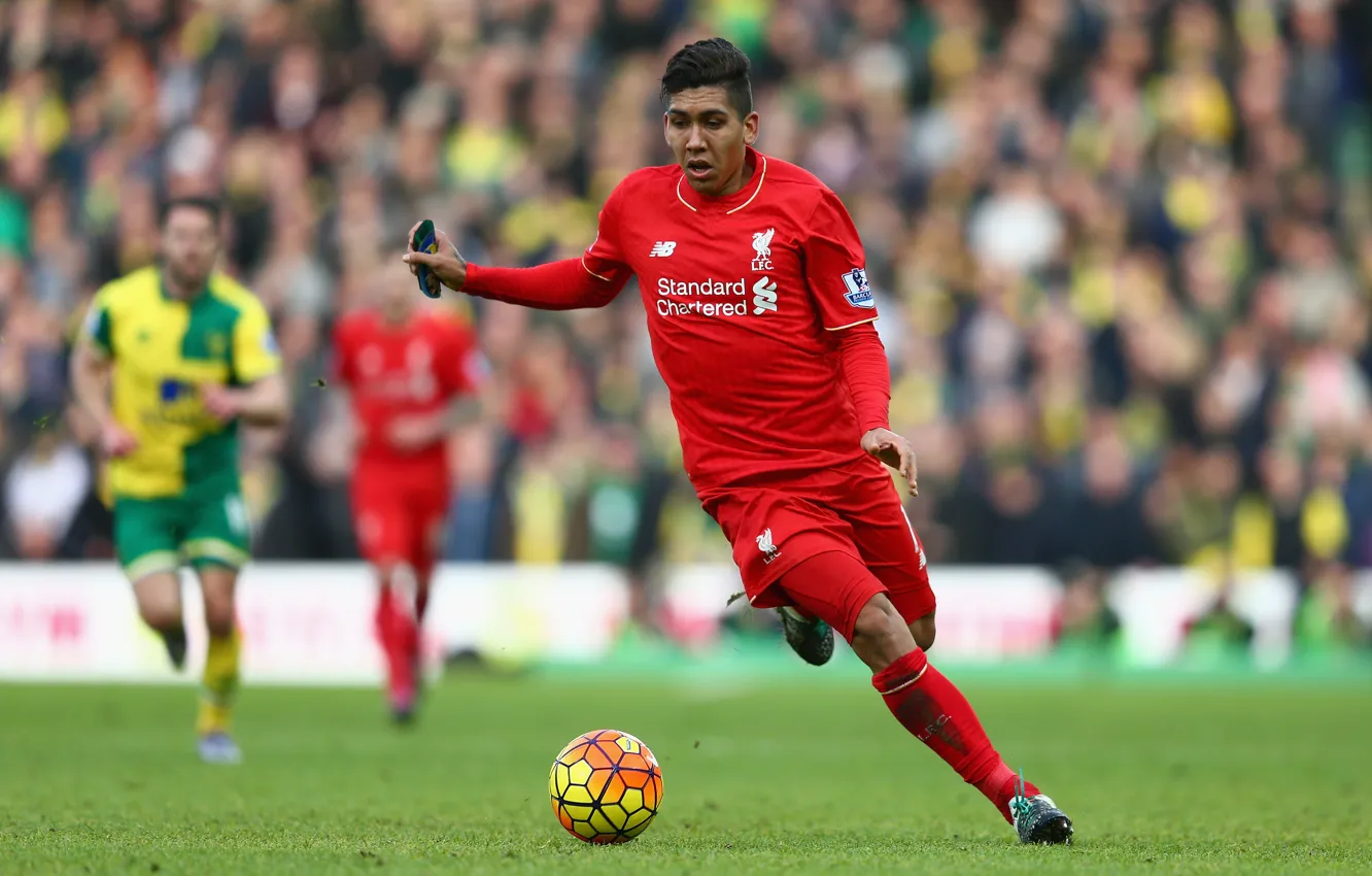 Photo wallpaper Liverpool, Liverpool, Brasil, Brazilian, midfielder, footballer, Roberto Firmino, Roberto Firmino