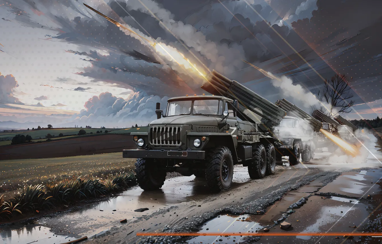 Photo wallpaper weapons, volley, MLRS, SVO