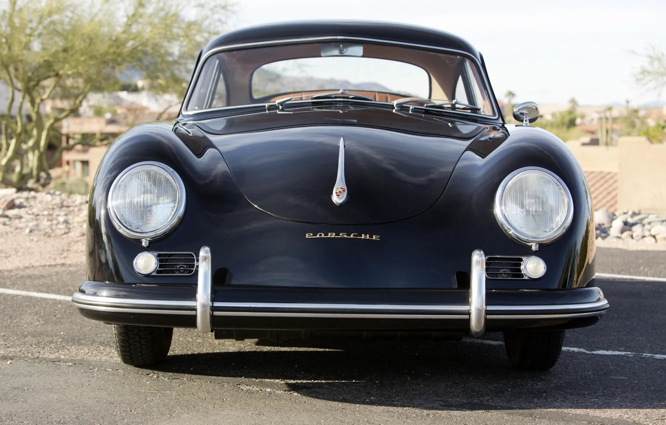 Photo wallpaper Porsche, front, 1955, 356, Porsche 356 1500 Continental Coupe