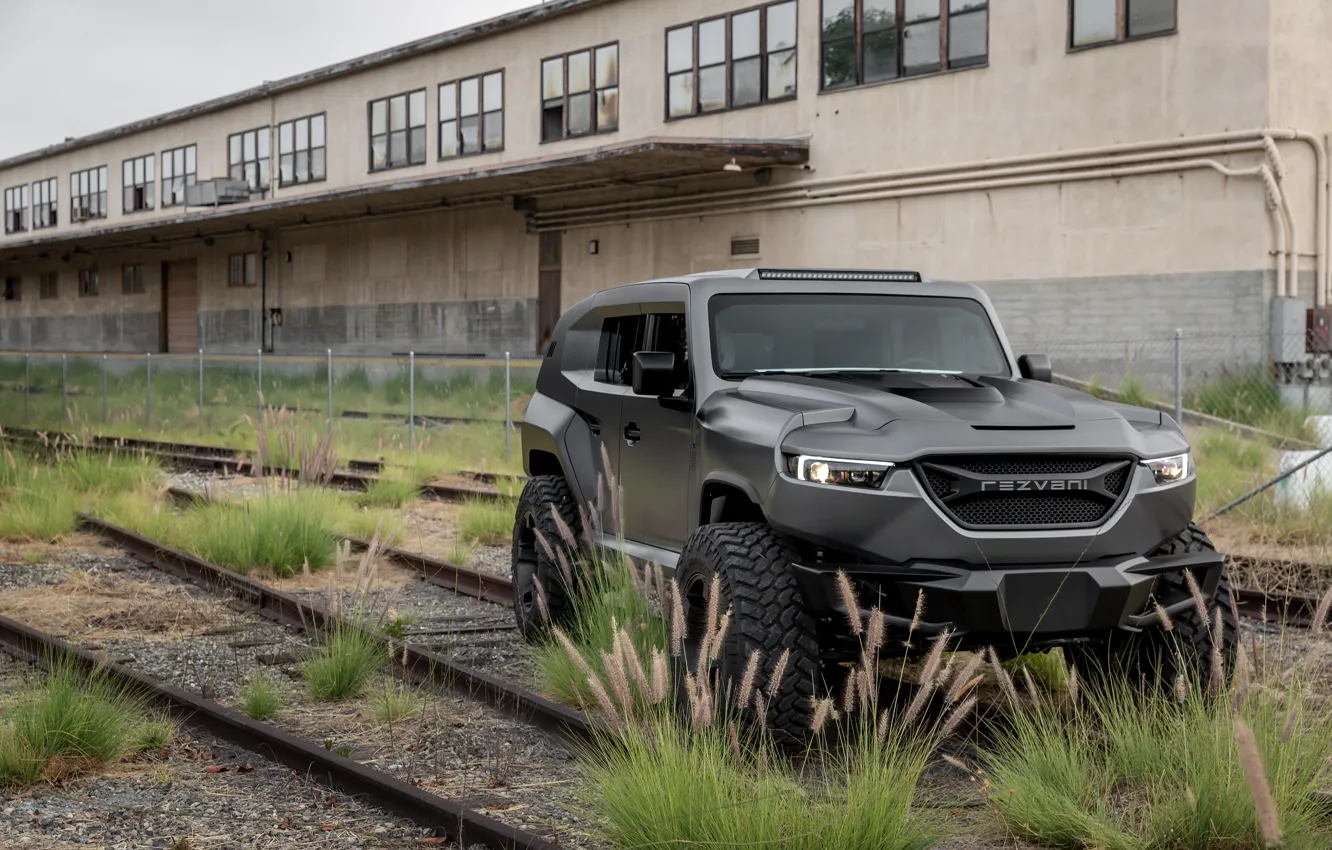 Photo wallpaper grass, the way, station, SUV, Tank, Rezvani, 2020