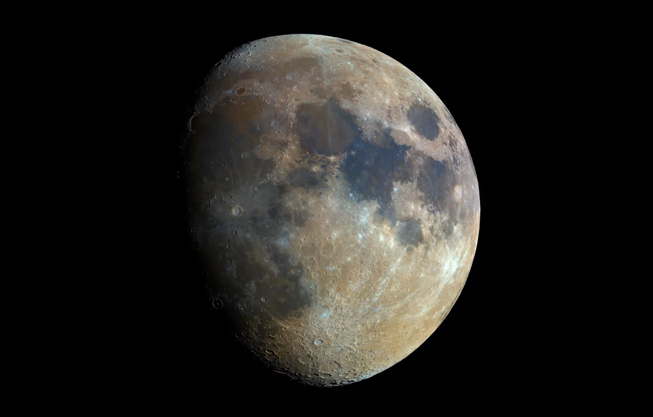 Photo wallpaper planet, satellite, The moon