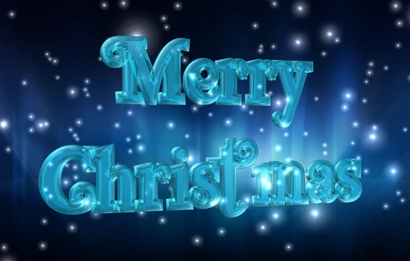 Photo wallpaper light, snow, lights, letters, blue, the inscription, new year, point
