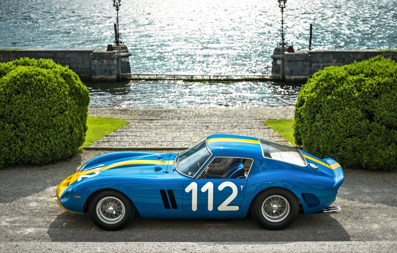 Photo wallpaper ferrari, blue, gto, 250, Ferrari 250 GTO