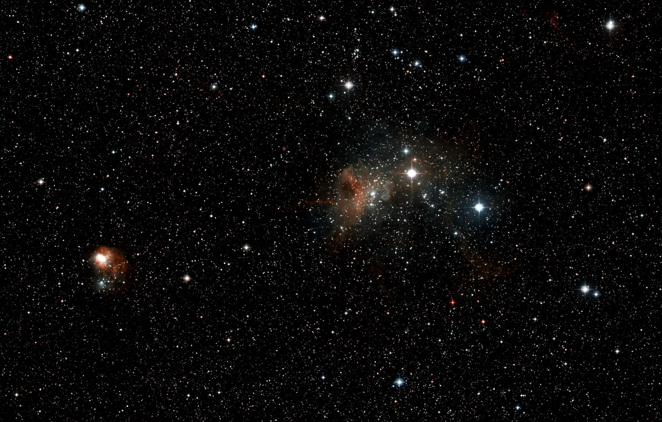 Photo wallpaper Stars, Nebula, Star Forming Region, Digitized Sky Survey 2, DSS 2, Gas Clouds, Field Overview, …
