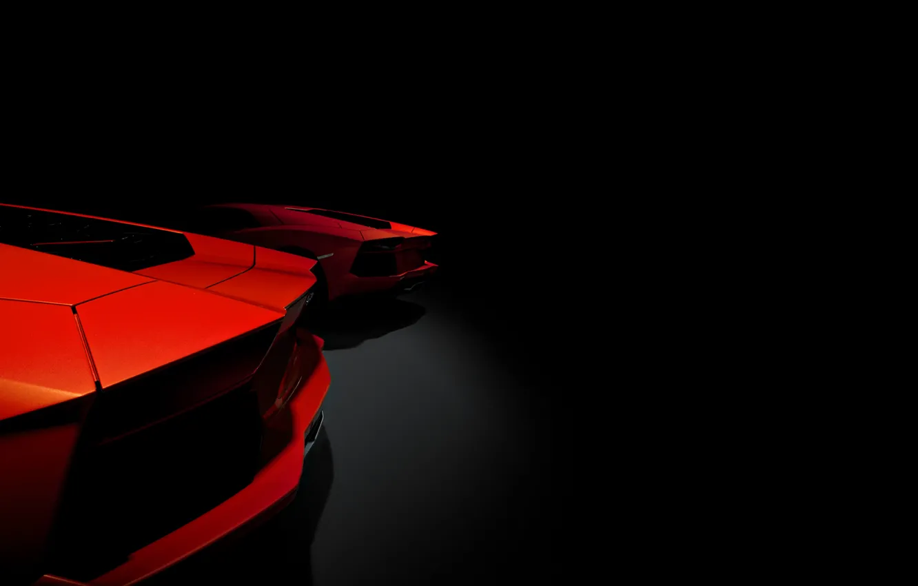 Photo wallpaper two, Lamborghini, Lamborghini, red, red, ass, Lamborghini, LP700-4