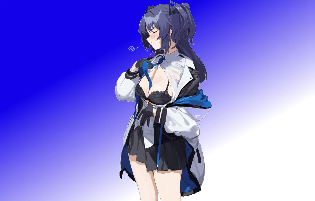 Photo wallpaper kawaii, girl, anime, pretty, babe, cute, blue hair, Blue Archive