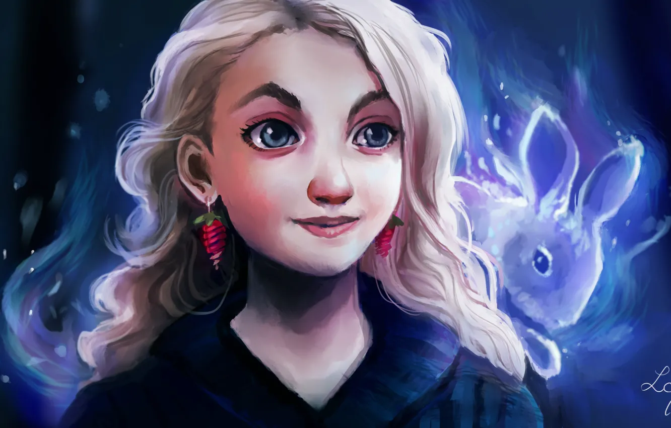 Photo wallpaper art, Harry Potter, Luna Lovegood, by Ludmila-Cera-Foce