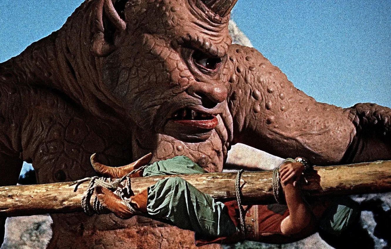 Photo wallpaper Log, Face, USA, Fantasy, Cyclops, 1958, Closeup, Columbia Pictures