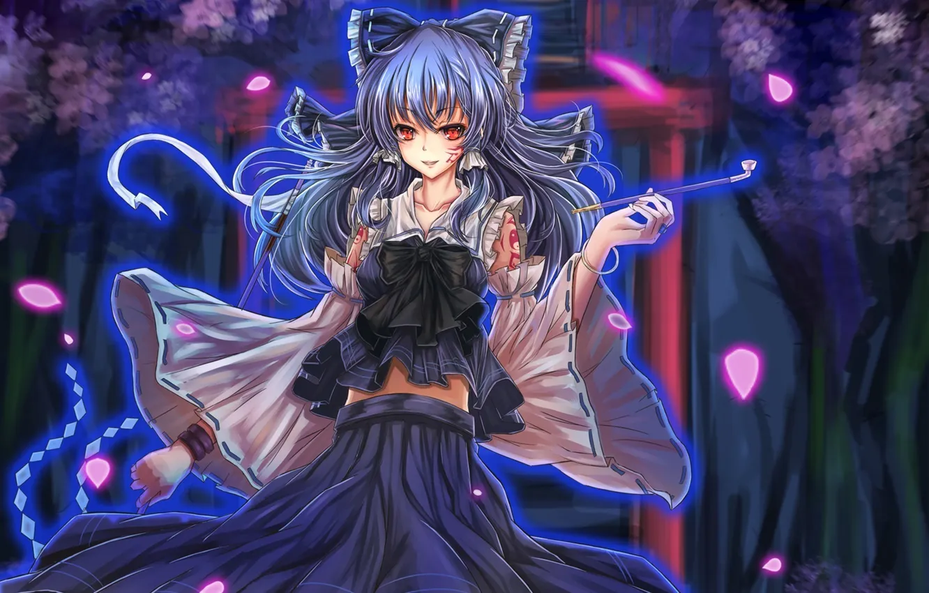 Photo wallpaper girl, tube, art, touhou, Hakurei Reimu, Jianren