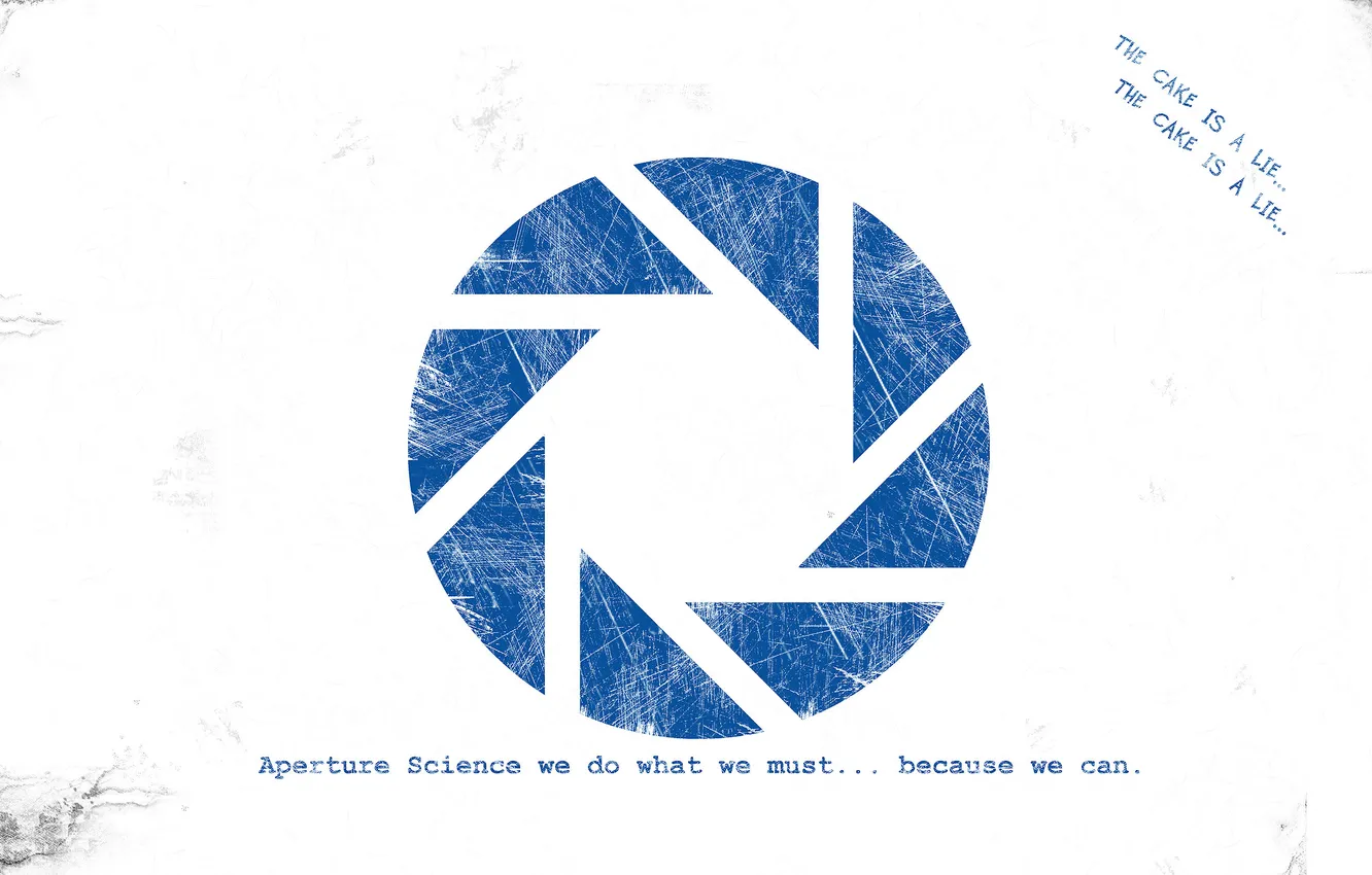 Photo wallpaper the inscription, minimalism, logo, portal, company, Aperture Science