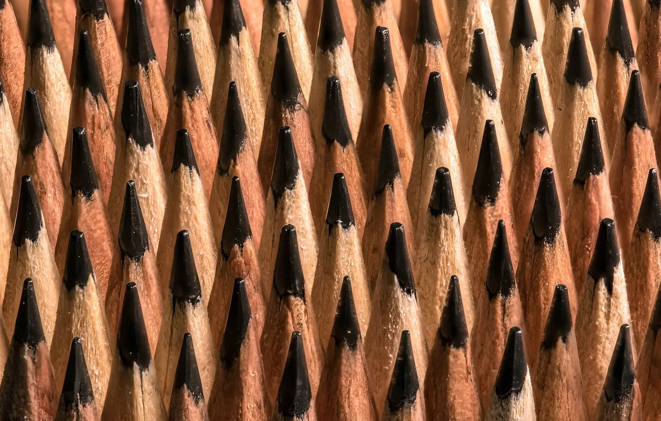 Photo wallpaper macro, background, pencils