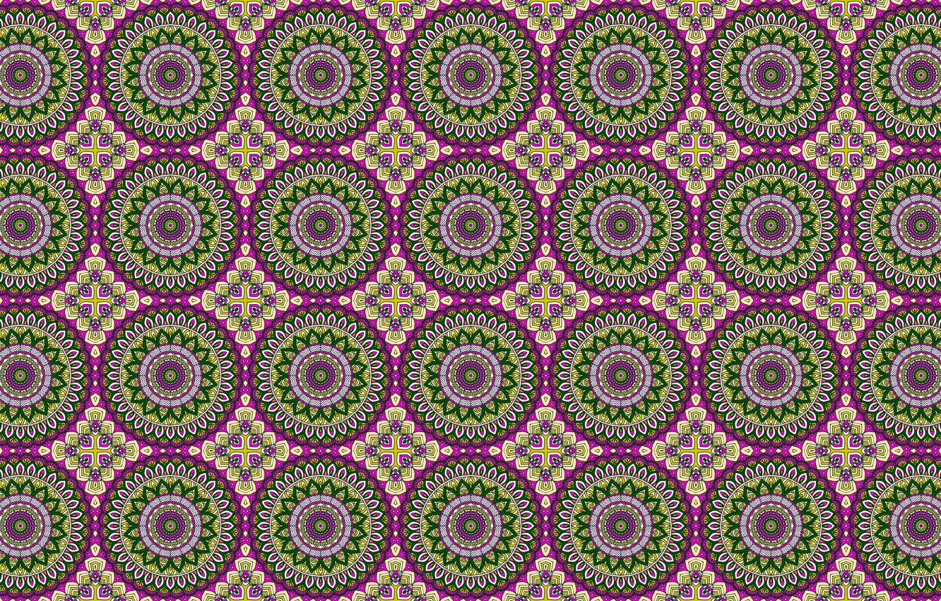 Photo wallpaper circles, pattern, ornament