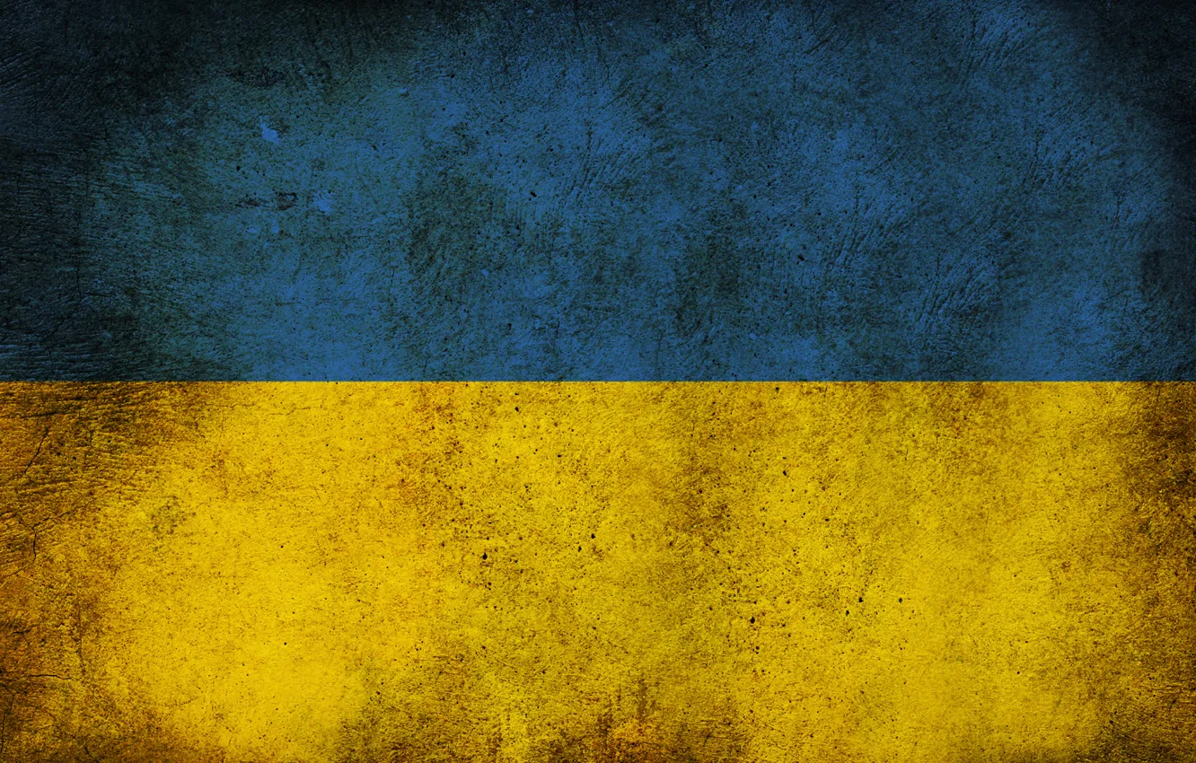 Photo wallpaper flag, dirt, Ukraine