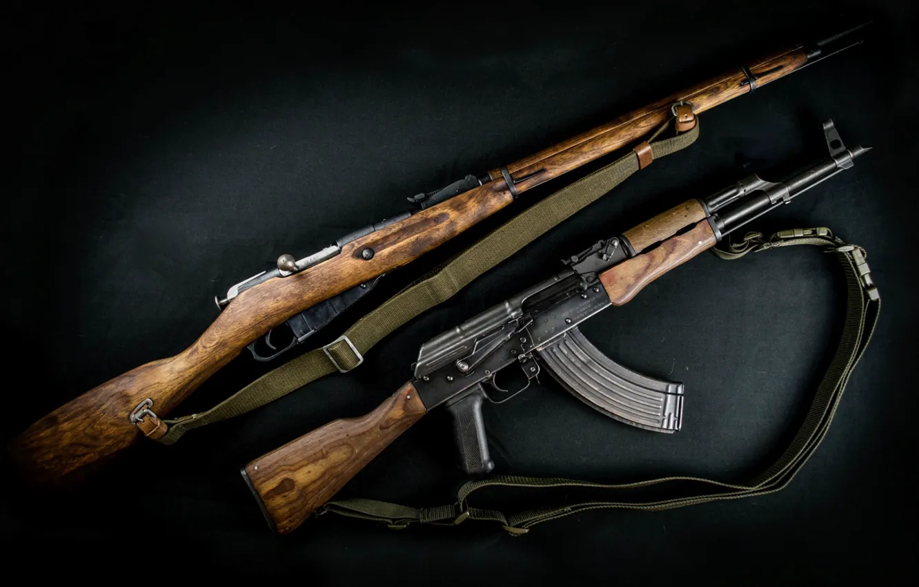 Photo wallpaper weapons, machine, Kalashnikov, rifle, weapon, AKM, assault rifle, Mosin