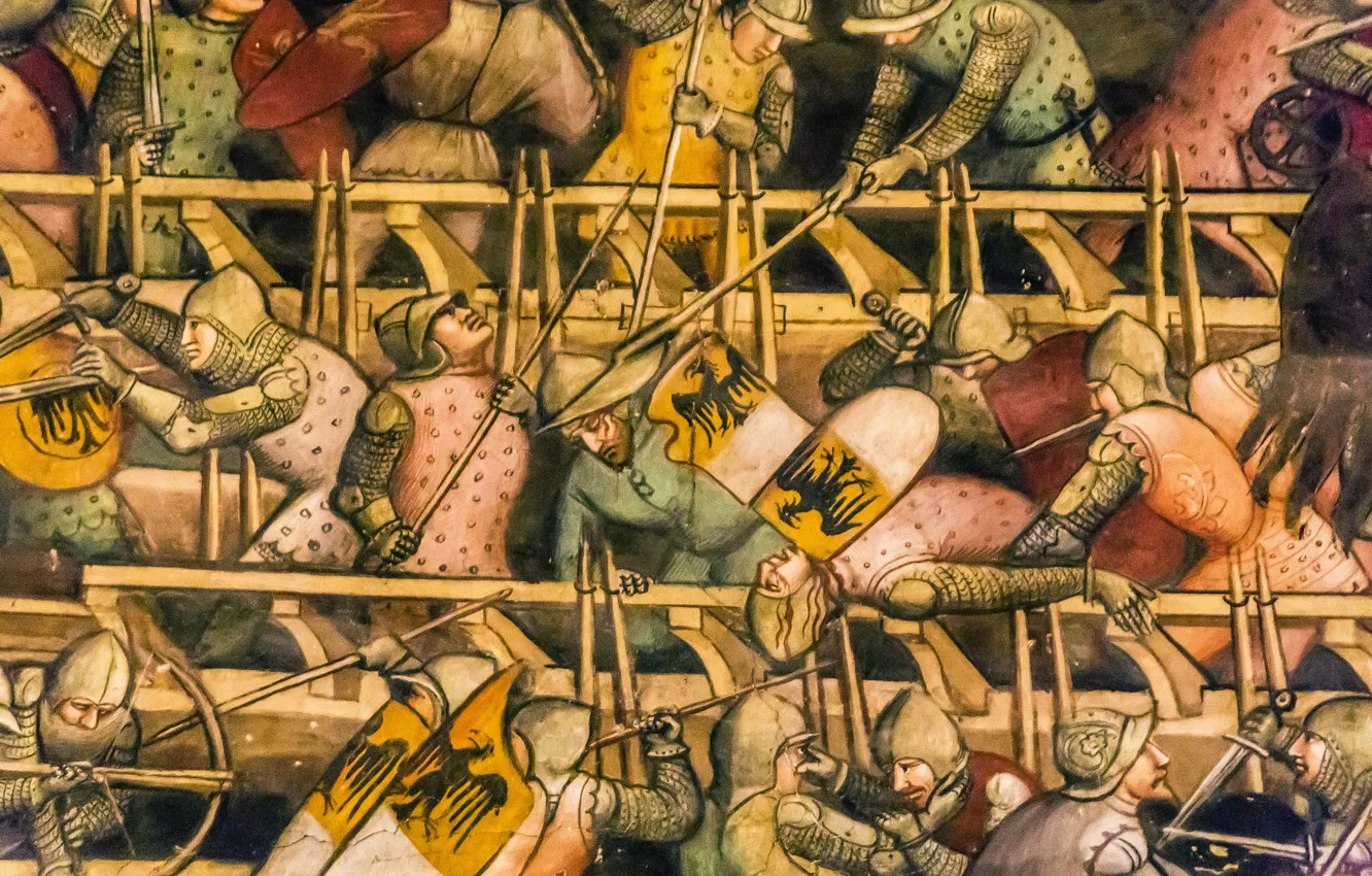 Photo wallpaper wall, war, battle