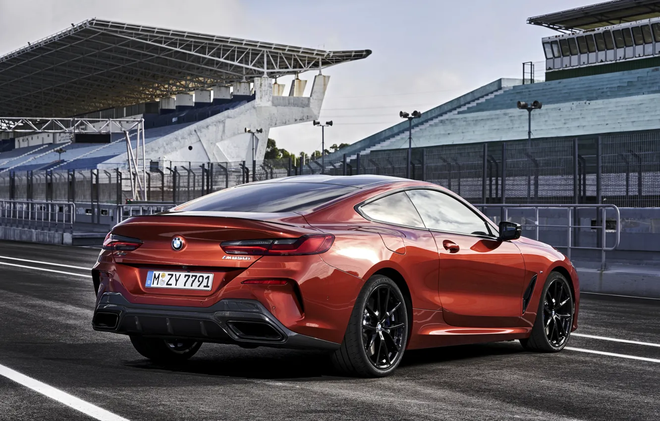 Photo wallpaper coupe, BMW, Coupe, 2018, 8-Series, dark orange, M850i xDrive, Eight
