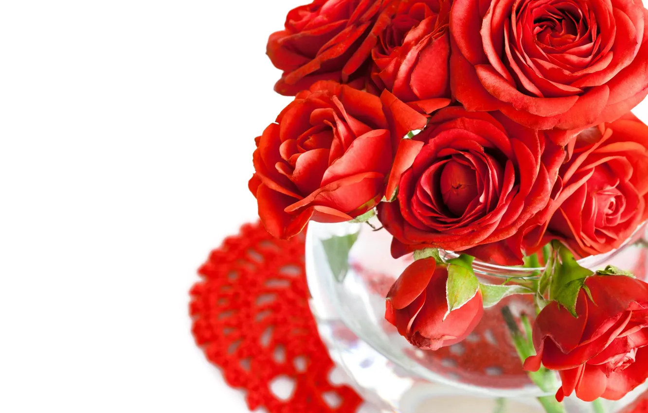 Photo wallpaper flowers, roses, valentine's day