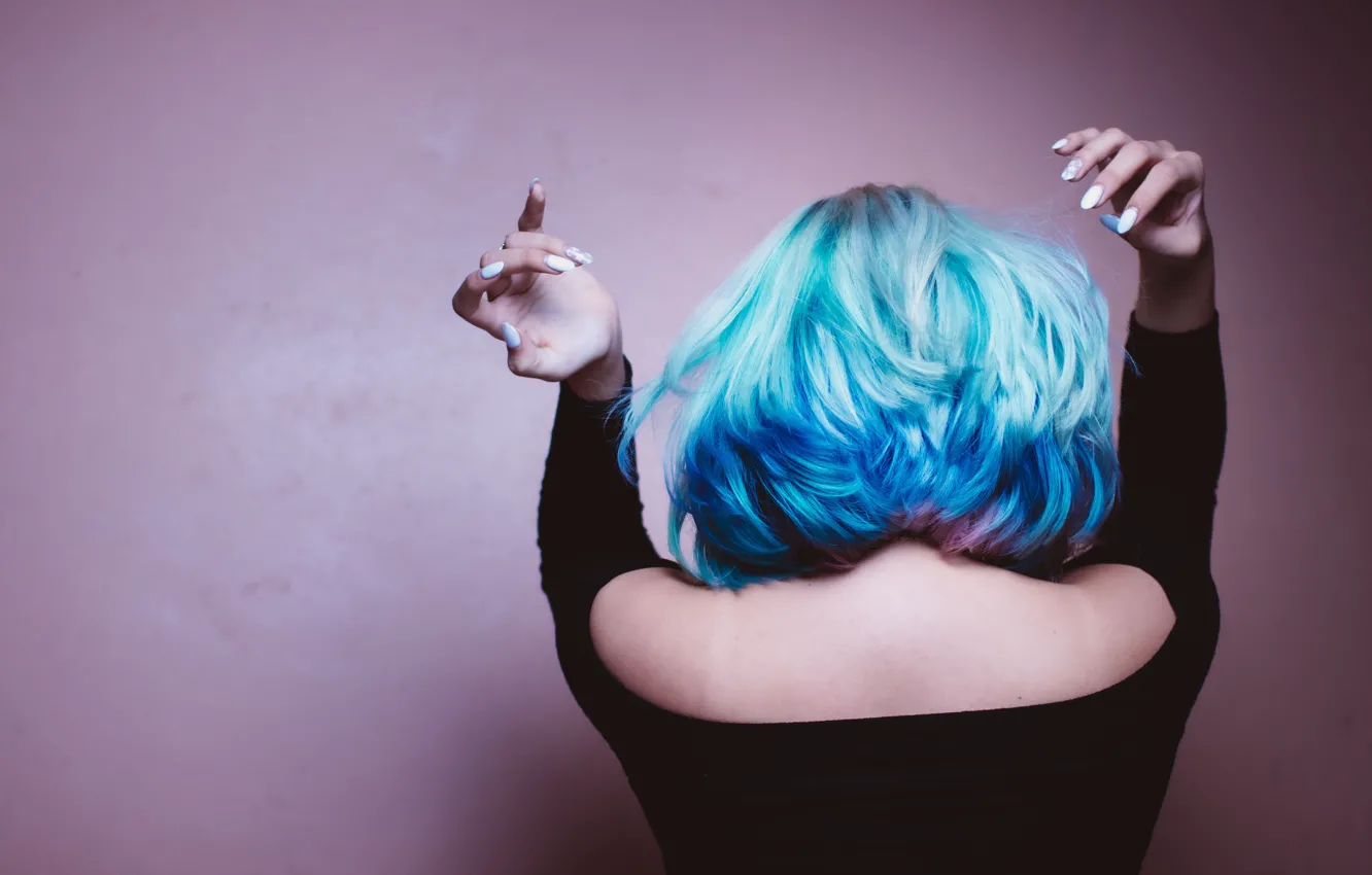 Photo wallpaper girl, background, hair, glasses