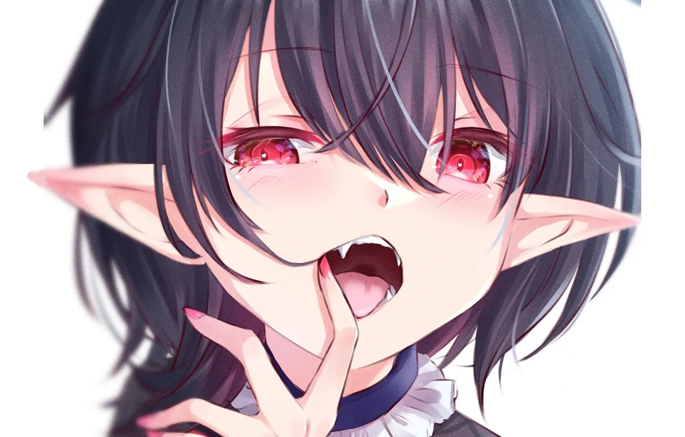 Photo wallpaper fangs, red eyes, vampire, pointy, Project East, touhou project, Nue Houjuu
