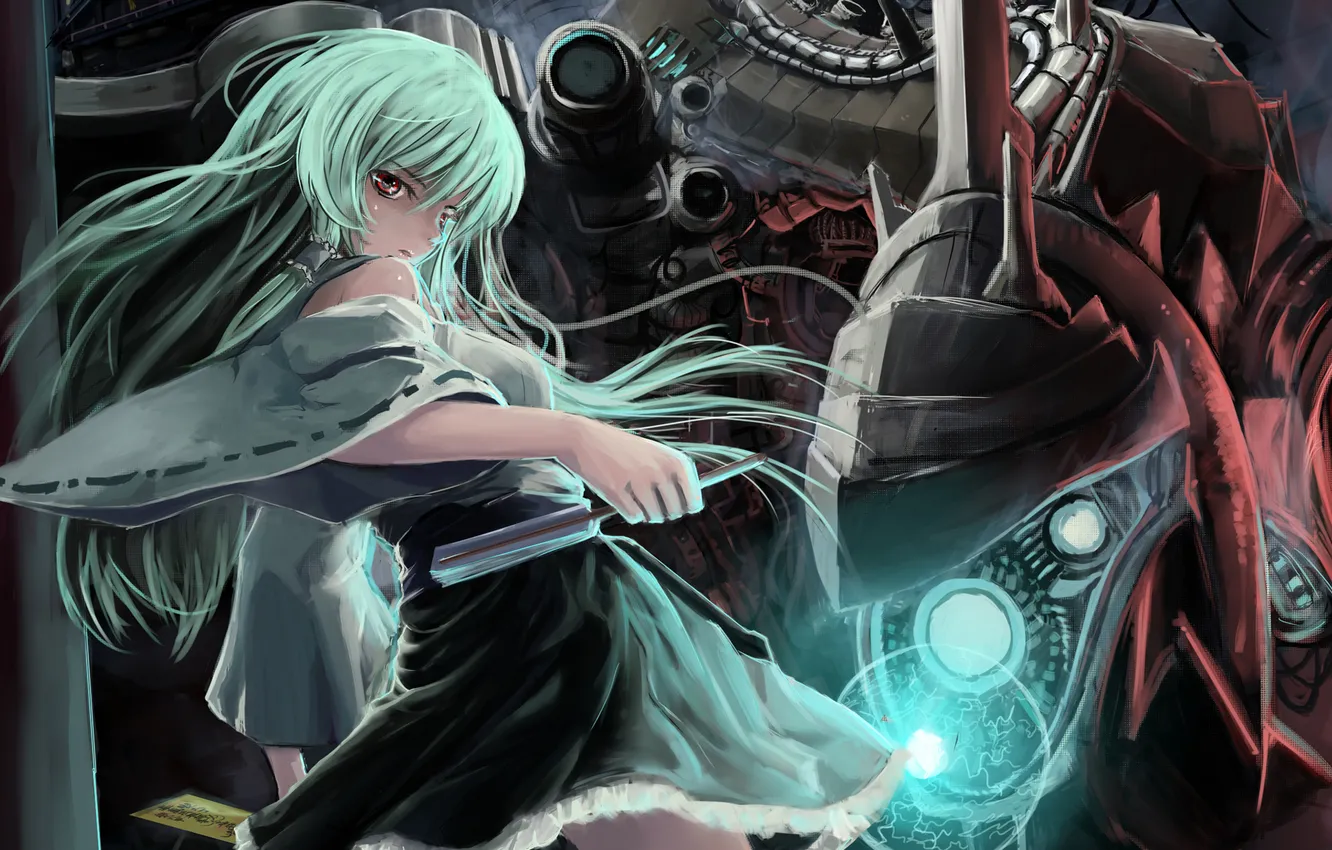 Photo wallpaper metal, robot, art, girl, touhou, Kochi Have Done The Art, B1944