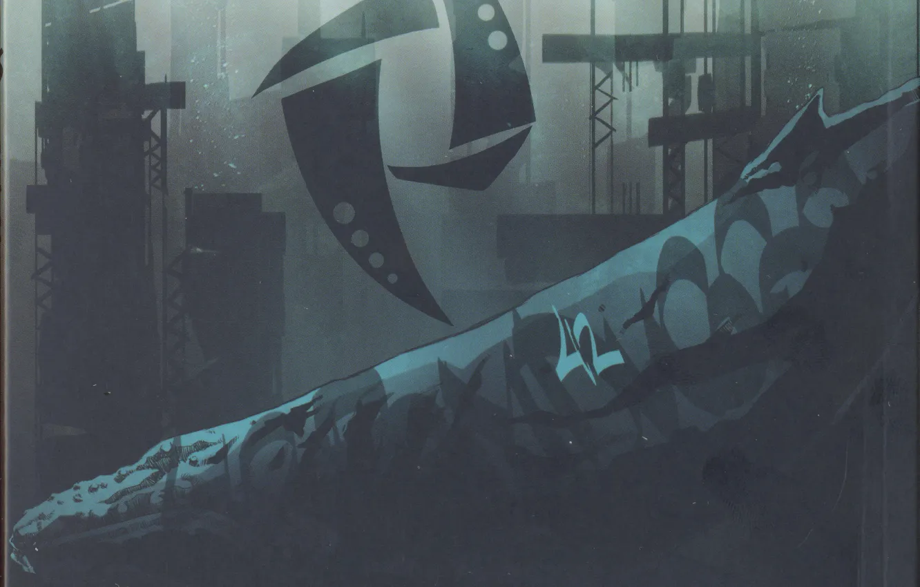 Photo wallpaper shark, depth, underwater world, back