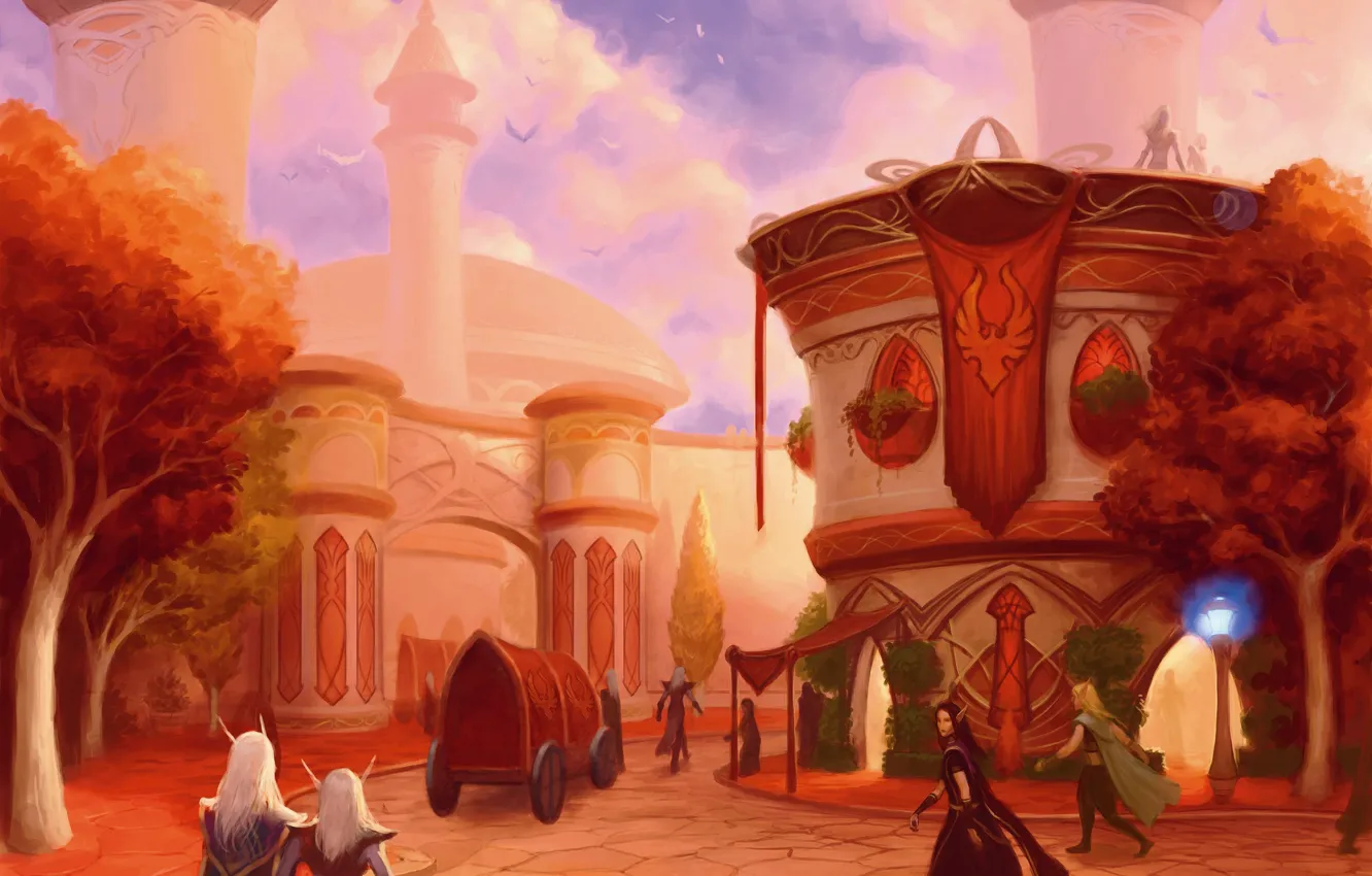 Photo wallpaper the city, World of Warcraft, wow, Silvermoon, The blood elves, Silvermoon