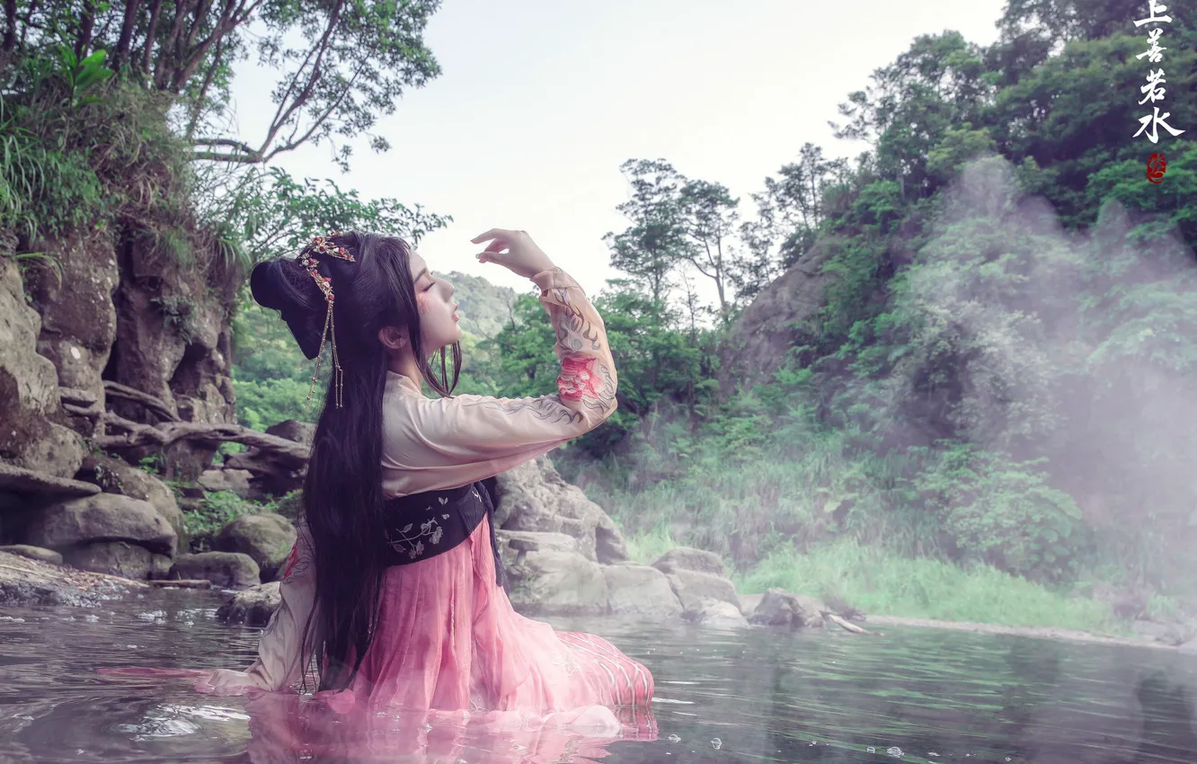 Photo wallpaper China, girl, sexy, girls, woman, model, asian, cute