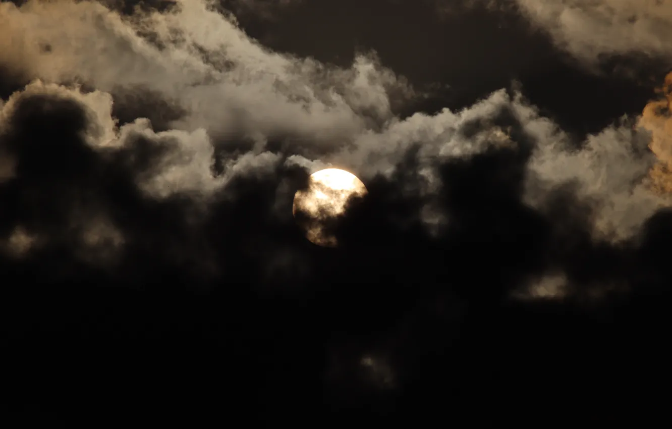 Photo wallpaper summer, the sky, clouds, night, the moon, may