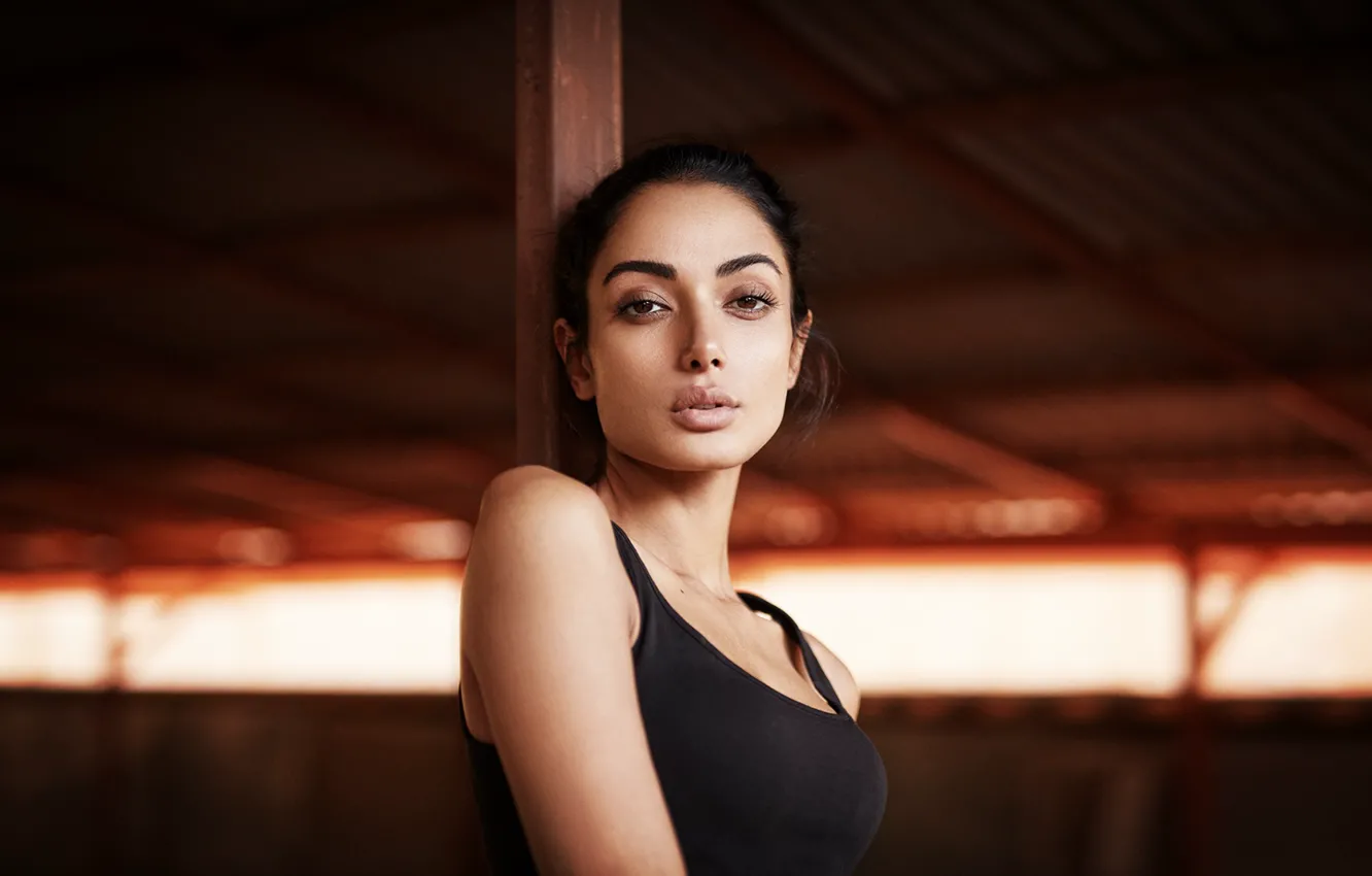 Photo wallpaper girl, hot, sexy, eyes, smile, beautiful, figure, model