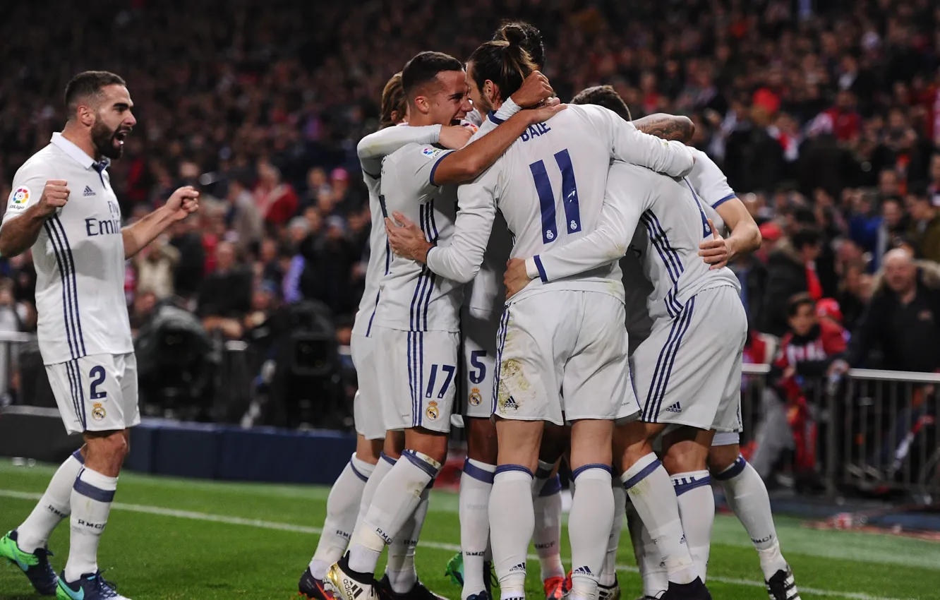 Photo wallpaper football, victory, sport, team, team, the celebration, Real Madrid, footbal