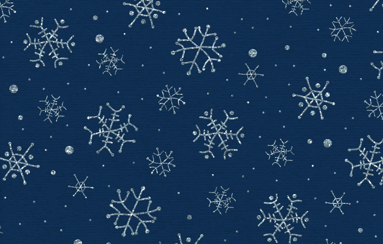 Photo wallpaper winter, snow, snowflakes, texture, Christmas, New year, blue background