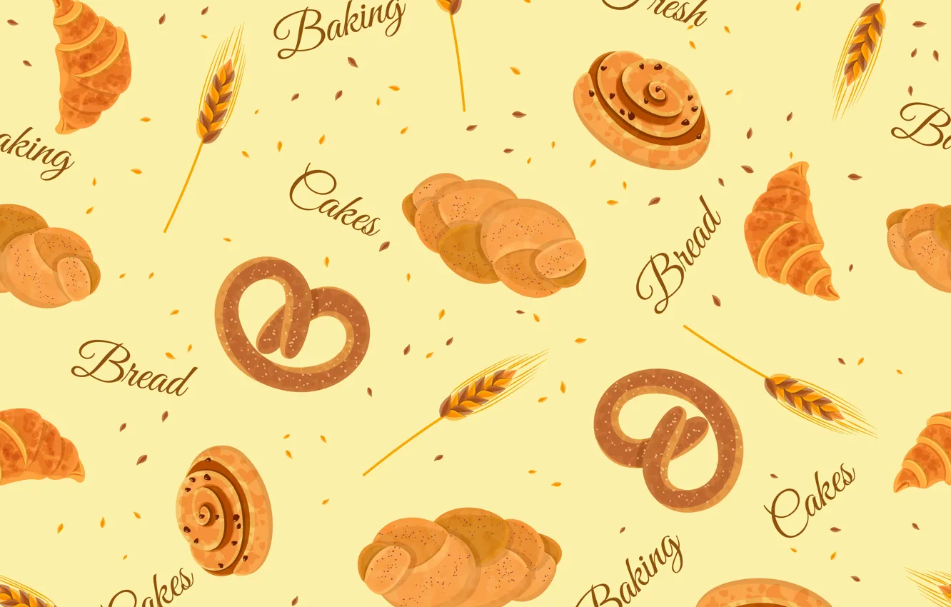 Photo wallpaper background, food, texture, bread, cakes