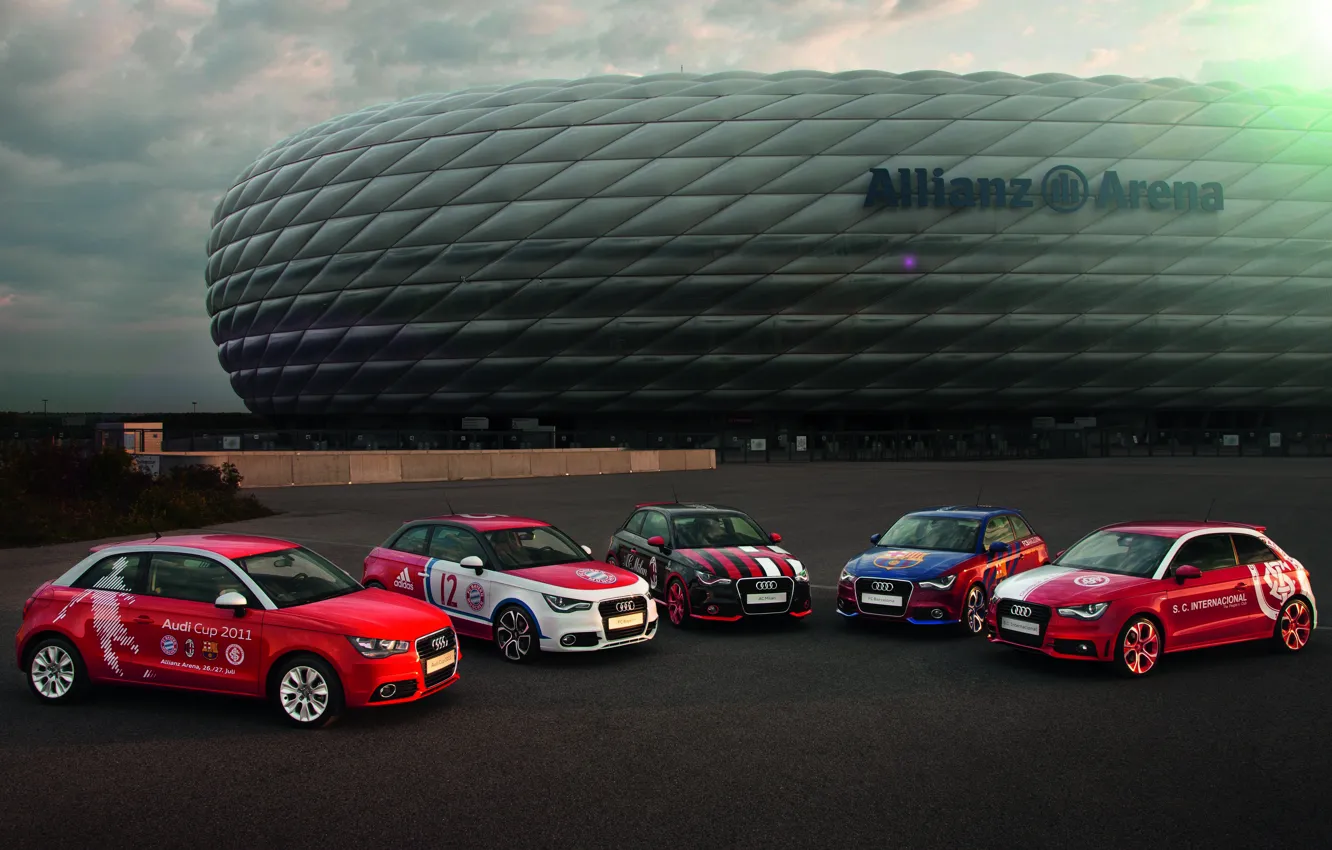 Photo wallpaper Audi, Audi, Machine, Allianz Arena, Allianz Arena, Audi Cup