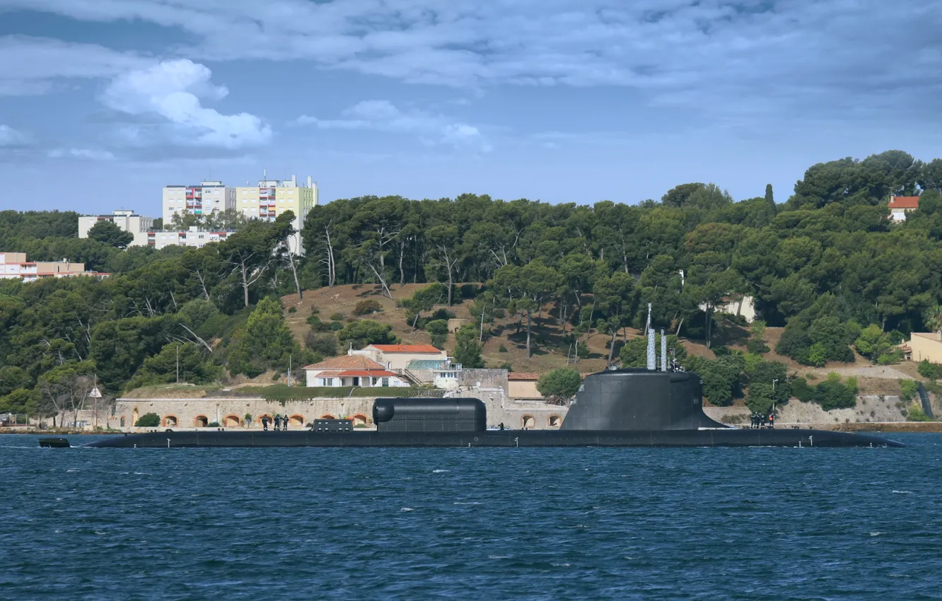 Photo wallpaper boat, underwater, atomic, French Navy, Suffren