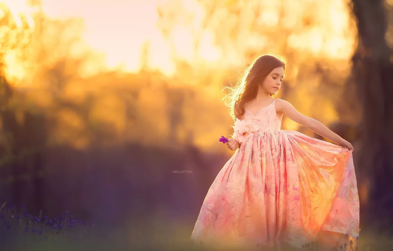 Photo wallpaper light, nature, girl