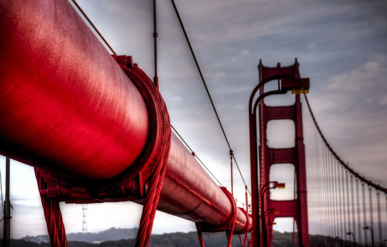 Photo wallpaper bridge, background, golden gate