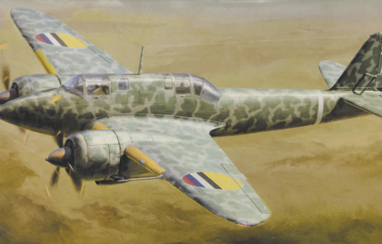 Photo wallpaper war, painting, aviation, ww2, japanese heavy fighter, Kawasaki Ki 45 Kai Hei tor rom (Nick) …