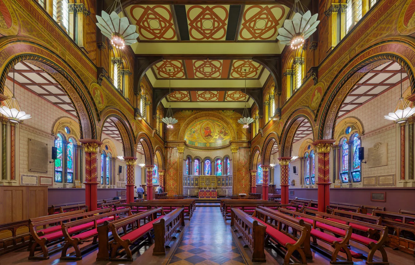 Photo wallpaper interior, London, UK, Diliff, King's College London Chapel