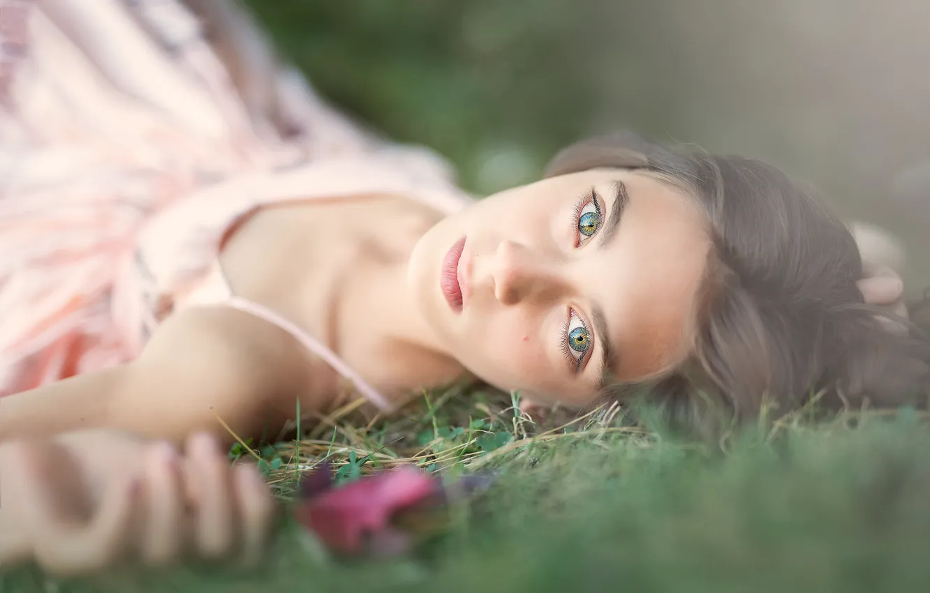Photo wallpaper portrait, girl, bokeh, Meg Bitton