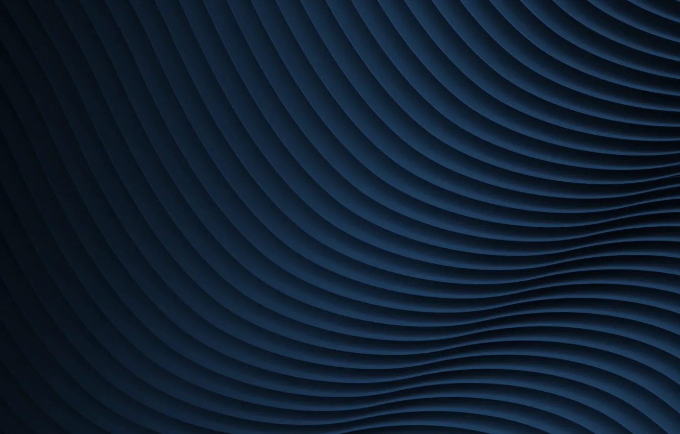 Photo wallpaper strip, wave, blue color
