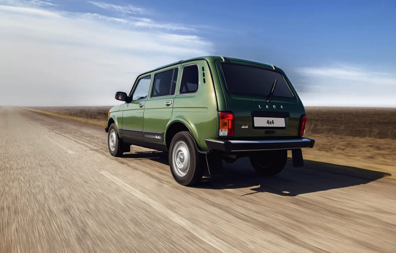 Photo wallpaper road, field, SUV, Niva, the five-door, AvtoVAZ, Lada 4x4 Urban