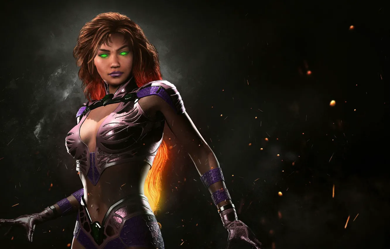 Photo wallpaper girl, game, NetherRealm Studios, Starfire, Injustice 2